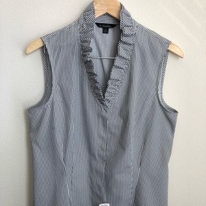 NWT Brooks Brothers Sleeveless Ruffle Blouse